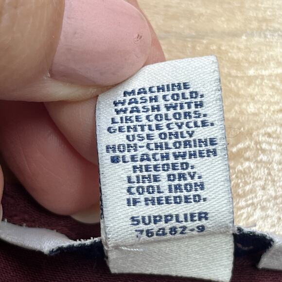 Arizona Babydoll Tunic Top Embroidered Burgundy Size Large Boho Peasant Y2K - Picture 8 of 10